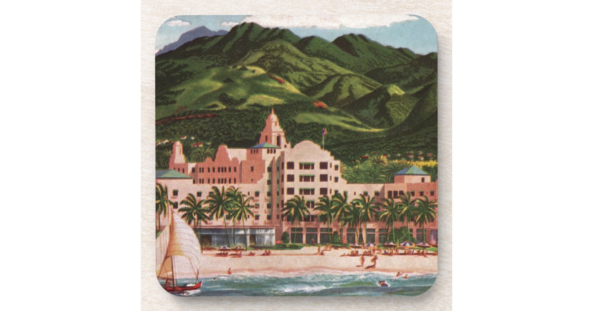 The Royal Hawaiian Hotel Beverage Coaster Zazzle