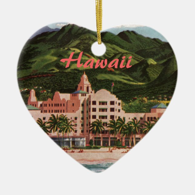 The Royal Hawaiian Hotel Ceramic Ornament (Front)