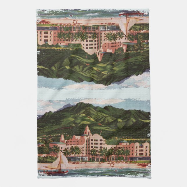 The Royal Hawaiian Hotel Kitchen Towel (Vertical)