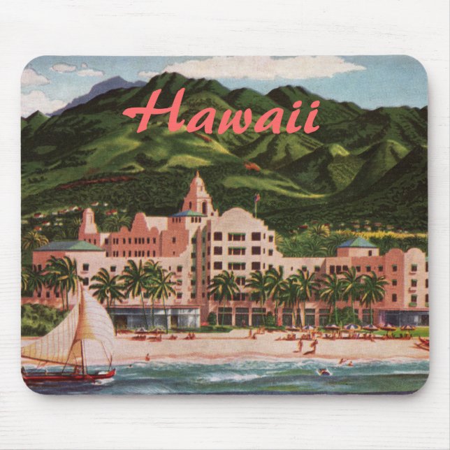 The Royal Hawaiian Hotel Mouse Pad (Front)