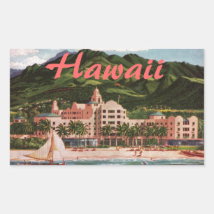 The Royal Hawaiian Hotel Rectangular Sticker