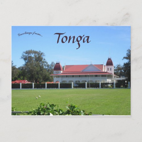 The Royal Palace in the Kingdom of Tonga Postcard