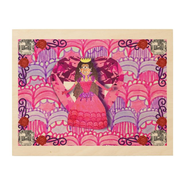 THE ROYAL QUEEN by Jennifer Webster Wood Wall Art (Front)
