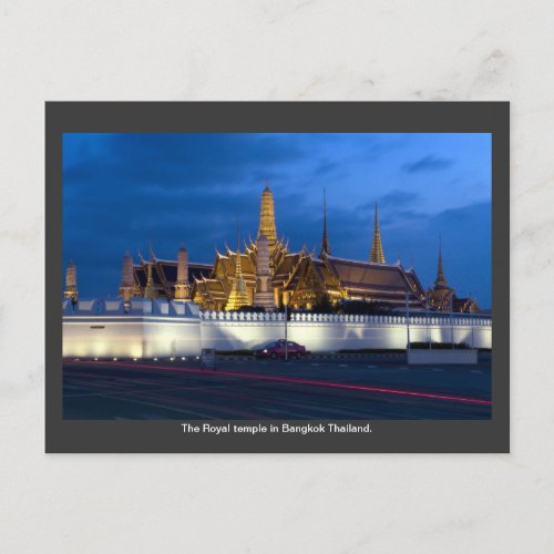 The Royal temple in Bangkok Thailand Postcard