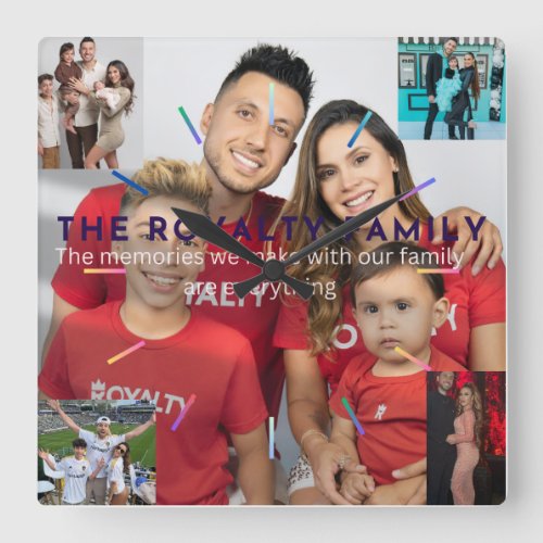 THE ROYALTY FAMILY CLOCK Our favourite YouTuber Square Wall Clock