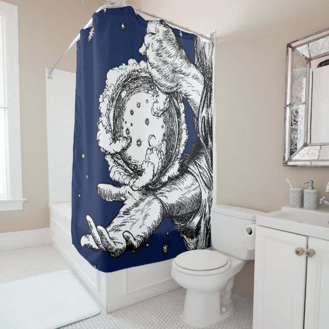 The Rubaiyat of Omar Khayyam Creation Shower Curtain (In Situ)