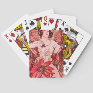 The Ruby by Alphonse Mucha Poker Cards