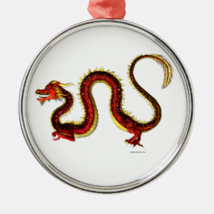 The Ruby Dragon Metal Ornament