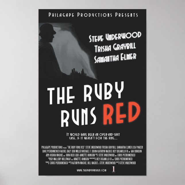 The Ruby Runs Red Poster - 11x17" (Front)