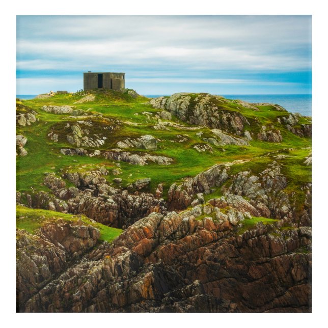 The Rugged Sentinel of the Celtic Coast Acrylic Print (Front)