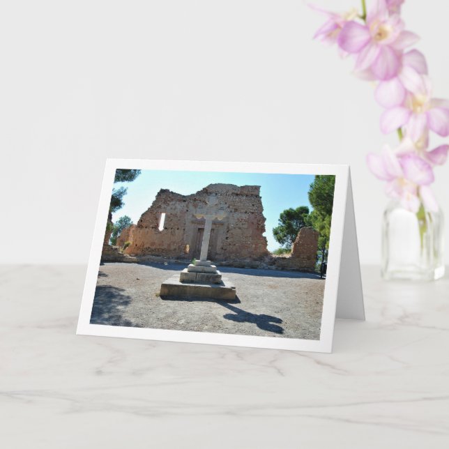 The Ruins of Ermita de Santa Bárbara, Lliria Card (Orchid)
