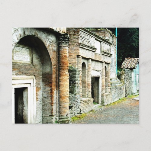 The Ruins of Pompeii _ marketplace with temples Postcard