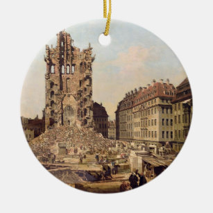The Ruins of the old Kreuzkirche, Dresden Ceramic Ornament