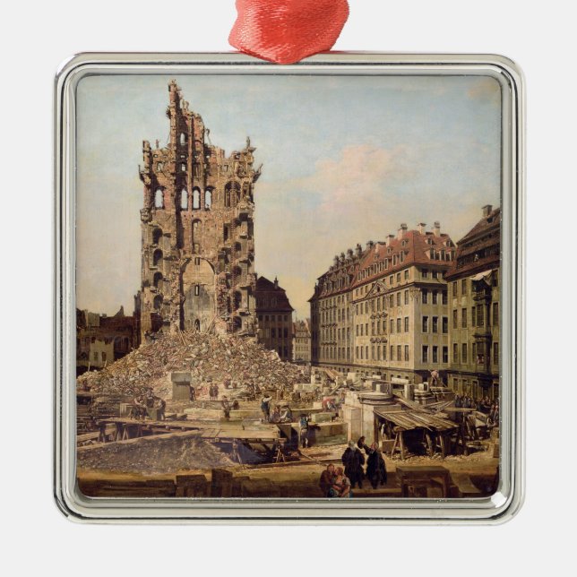 The Ruins of the old Kreuzkirche, Dresden Metal Ornament (Front)