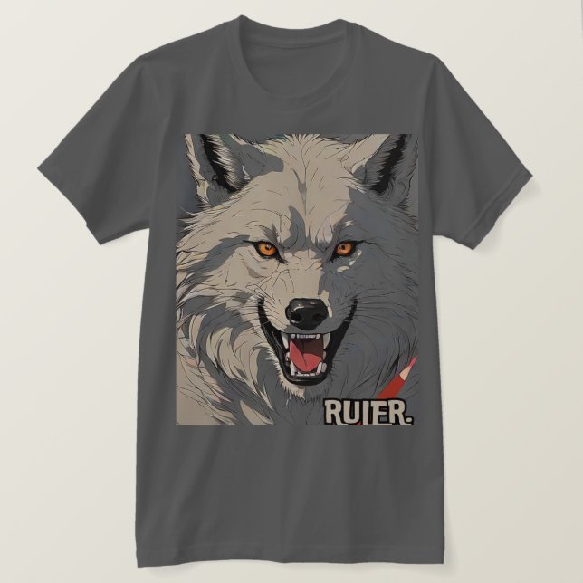 The Ruler | Aggressive Wolf T-shirt Design for Men (Design Front)
