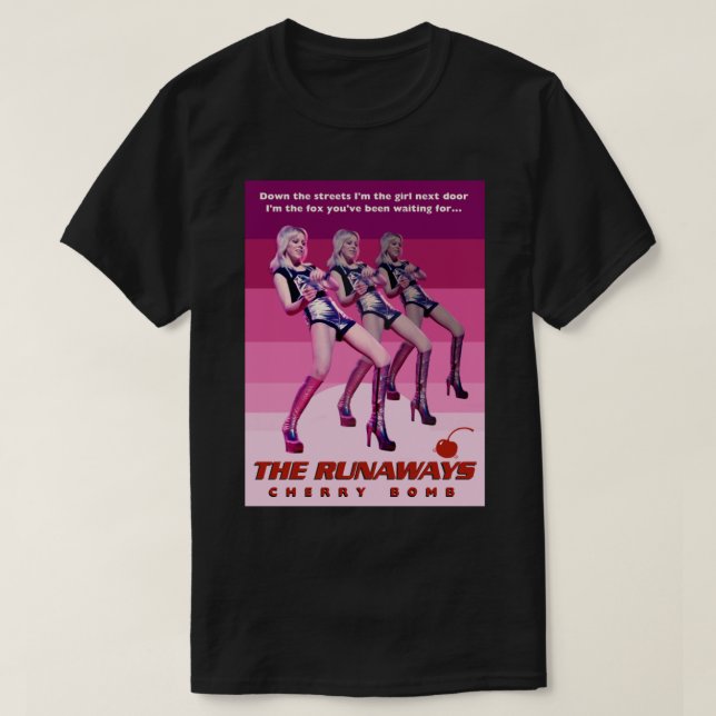 THE RUNAWAYS Cherry Bomb   T-Shirt (Design Front)