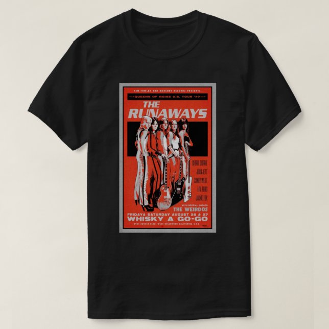 The Runaways Concert Poster T-Shirt (Design Front)