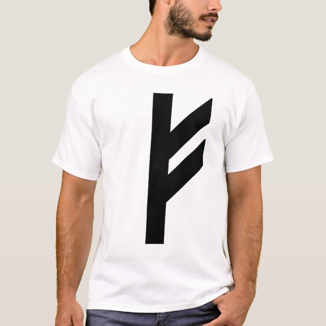 The Rune Fehu (black) T-Shirt (Front)