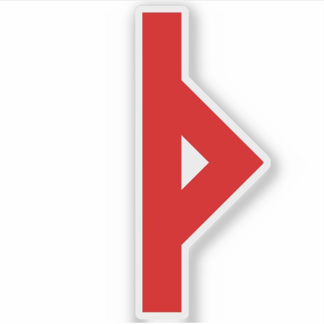 The Rune Thurisaz (red) Sticker (Front)