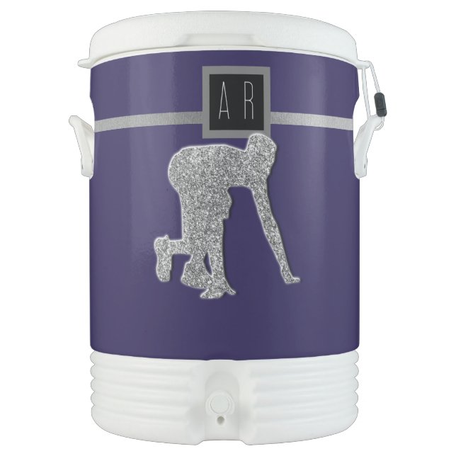 The runner -  Sports Monogrammed Beverage Cooler (Front)