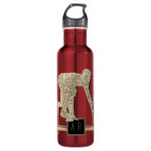 The runner - Sports Monogrammed Stainless Steel Water Bottle | Zazzle