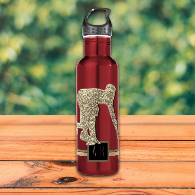 The runner -  Sports Monogrammed Stainless Steel Water Bottle (Creator Uploaded)