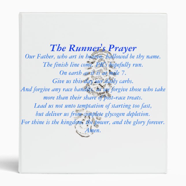 The Runner's Prayer 1" Binder (Front)