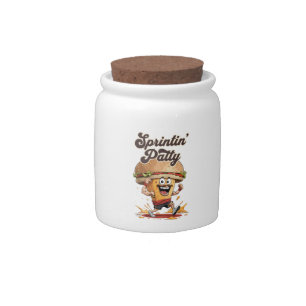 The Running Cheeseburger Candy Jar