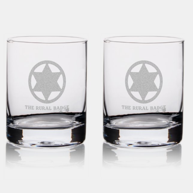 The Rural Badge Whiskey Rocks Glass (Glassware)