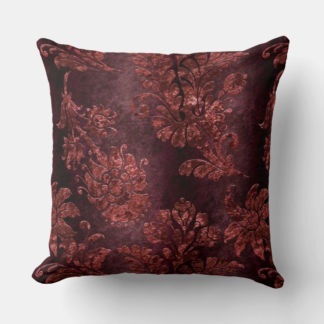 The Russet Velvet  Series Design 2  Throw Pillow (Front)