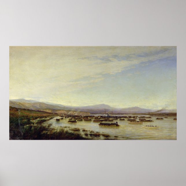 The Russian Army crossing the Danube Poster (Front)