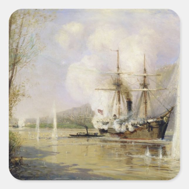 The Russian Destroyer 'Shutka' Square Sticker (Front)