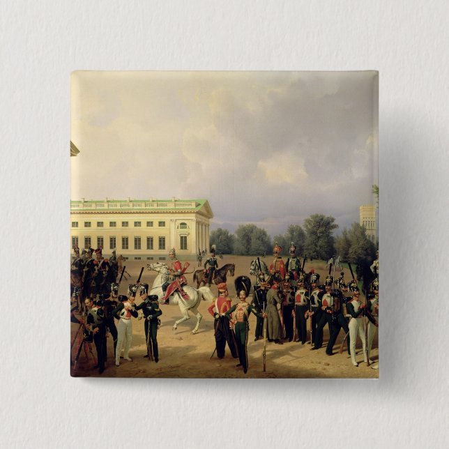The Russian Guard in Tsarskoye Selo Pinback Button (Front)