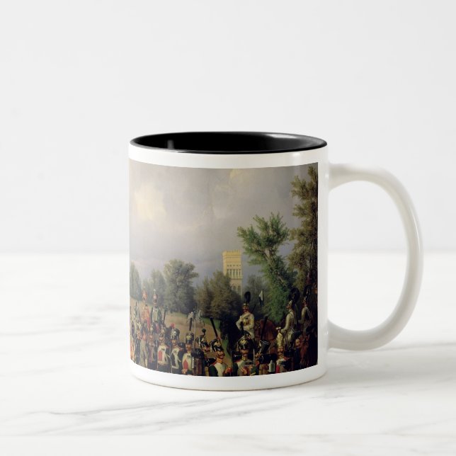 The Russian Guard in Tsarskoye Selo Two-Tone Coffee Mug (Right)