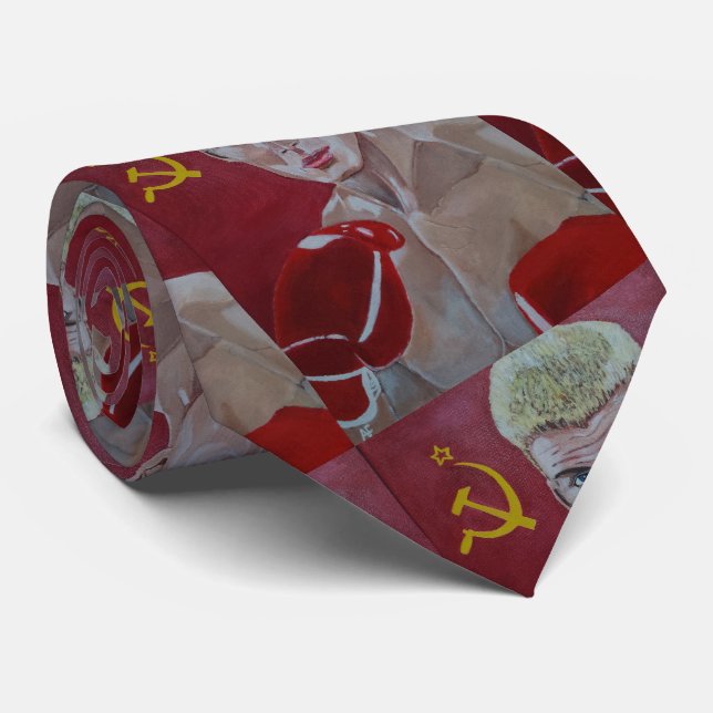 The Russian Painting by Alfred Fox Neck Tie (Rolled)