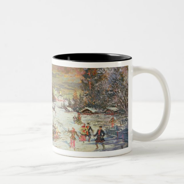 The Russian Winter, 1900-10 Two-Tone Coffee Mug (Right)