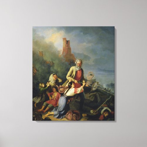 The Russians in 1812 1855 Canvas Print