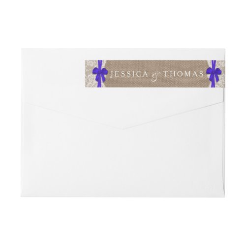 The Rustic Blue Bow Wedding Collection Labels