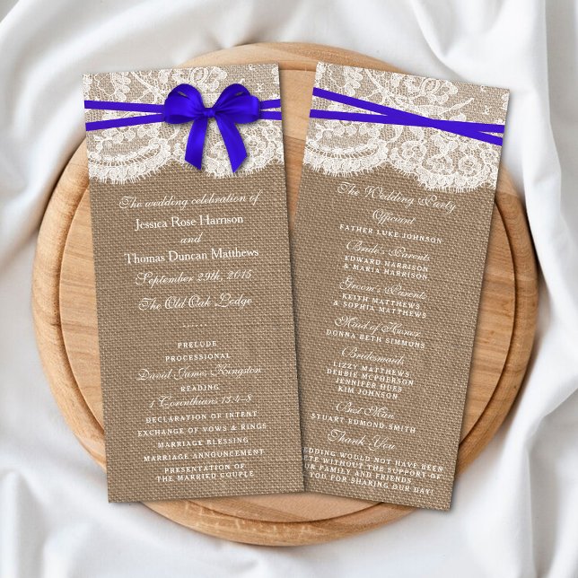 The Rustic Blue Bow Wedding Collection Programs (Creator Uploaded)