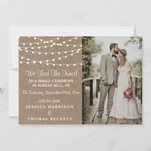 The Rustic Burlap String Lights Wedding Collection Announcement