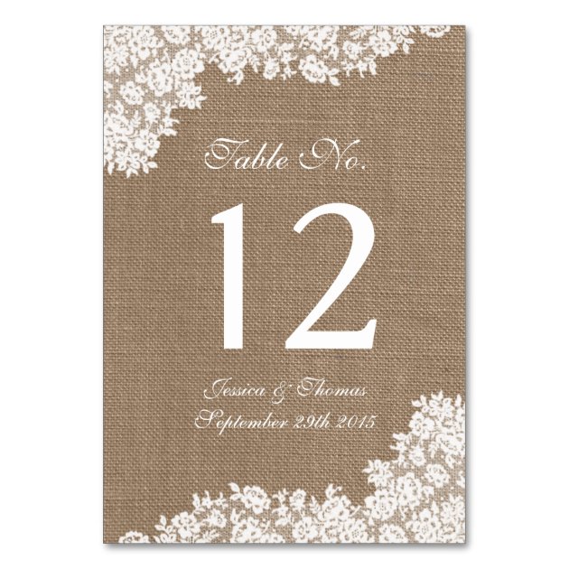 The Rustic Burlap & Vintage White Lace Collection Invitation