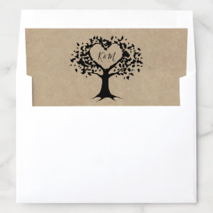 The Rustic Heart Tree Wedding Collection Envelope Liner