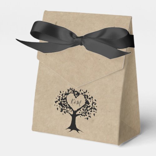 The Rustic Heart Tree Wedding Collection Favor Boxes