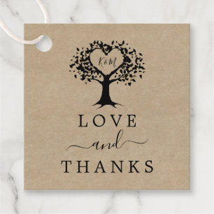 The Rustic Heart Tree Wedding Collection Favor Tags