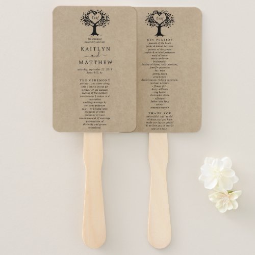 The Rustic Heart Tree Wedding Collection Hand Fan