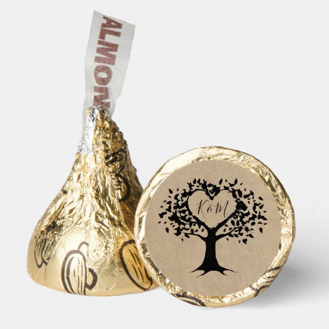 The Rustic Heart Tree Wedding Collection Hershey®'s Kisses® (Front)