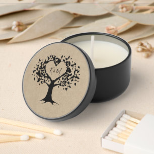 The Rustic Heart Tree Wedding Collection Mini Candle Favors