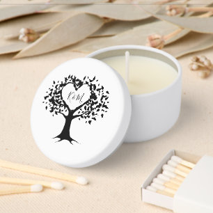The Rustic Heart Tree Wedding Collection Mini Candle Favors