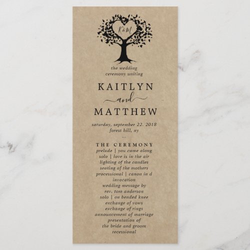 The Rustic Heart Tree Wedding Collection Program