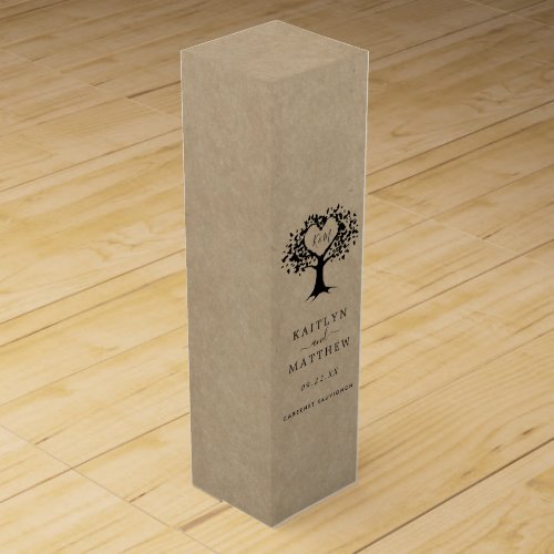 The Rustic Heart Tree Wedding Collection Wine Box